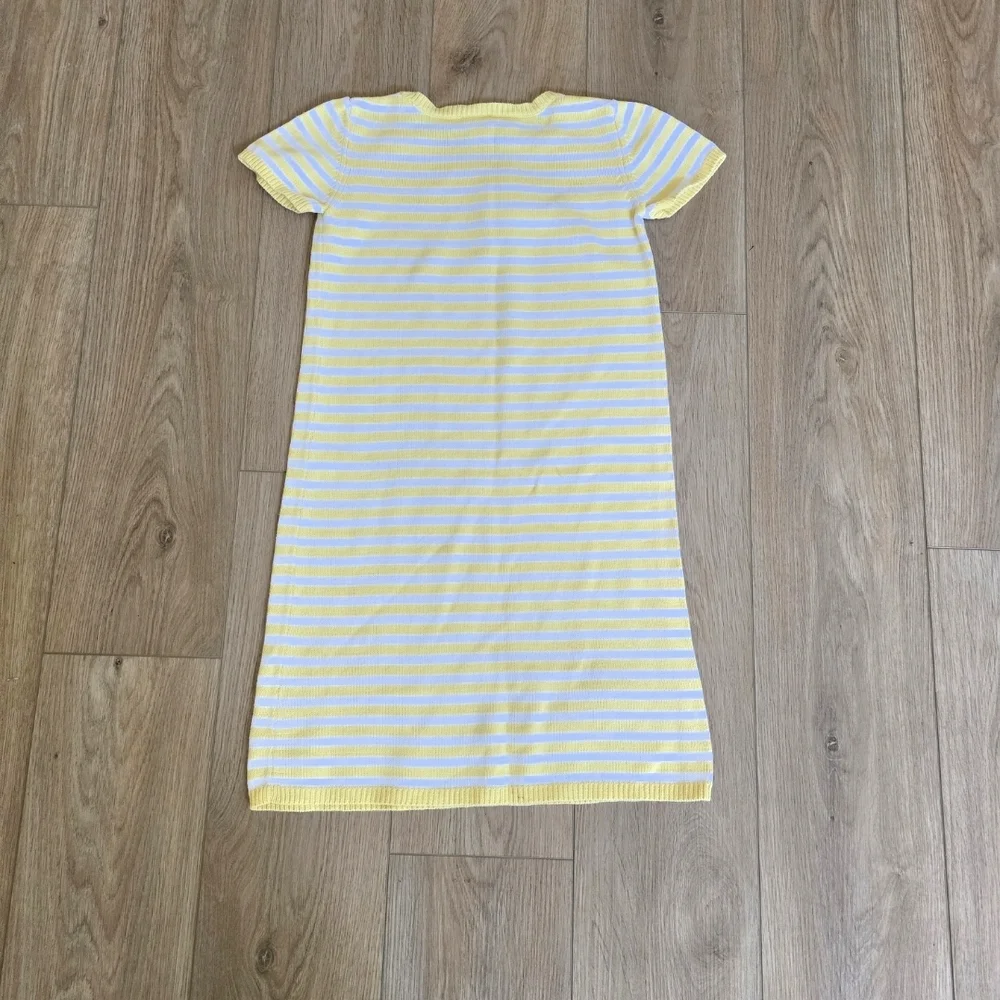 Gymboree Yellow and White Striped Shortsleeve Sweater Dress Size 12
